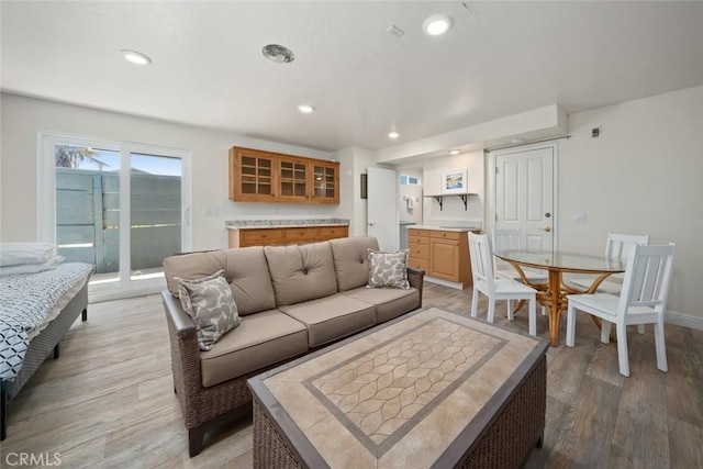 1565 Strand Way, Oceano, CA 93445 - living area with light wood-type flooring and recessed lighting