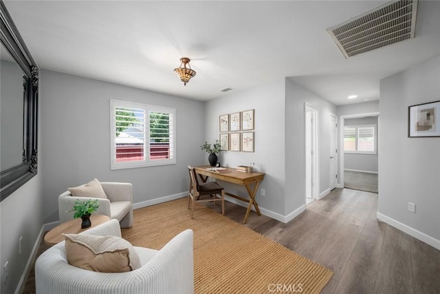 2636 Vineyard Cir, Paso Robles, CA 93446 - office with plenty of natural light, wood finished floors, and recessed lighting
