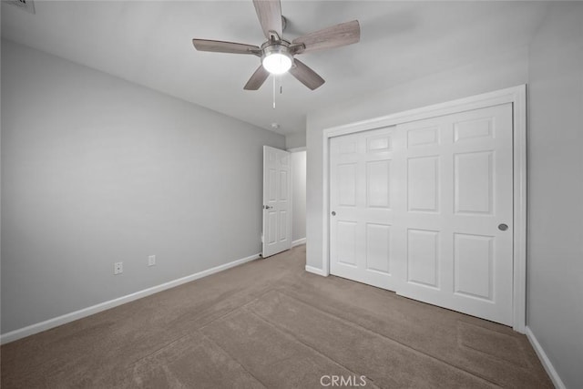 2636 Vineyard Cir, Paso Robles, CA 93446 - unfurnished bedroom with carpet floors, a closet, and ceiling fan