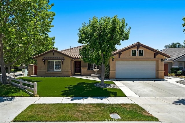 2636 Vineyard Cir, Paso Robles, CA 93446 - view of front of home featuring stucco siding, a garage, concrete driveway, and a tile roof