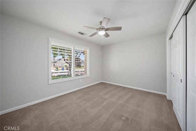 2636 Vineyard Cir, Paso Robles, CA 93446 - unfurnished bedroom featuring a closet, carpet floors, and a ceiling fan