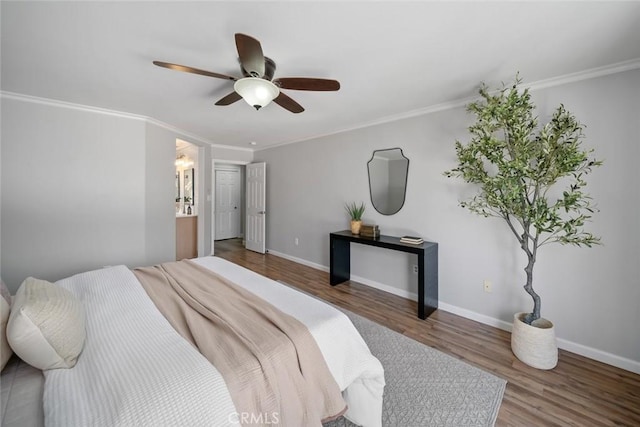 2636 Vineyard Cir, Paso Robles, CA 93446 - bedroom featuring wood finished floors, ceiling fan, and ornamental molding