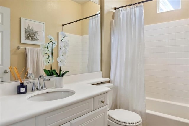 420 Deodar St, Redlands, CA 92374 - bathroom featuring vanity and shower / bath combo with shower curtain