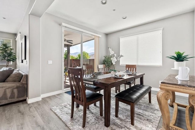 420 Deodar St, Redlands, CA 92374 - dining room featuring light wood-style floors and recessed lighting