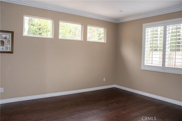 1671 Fairway Dr, Corona, CA 92883 - spare room featuring dark wood finished floors and ornamental molding