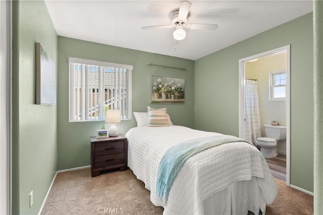8 Chatri Cir, Lake Forest, CA 92610 - bedroom featuring carpet flooring, ensuite bath, and a ceiling fan