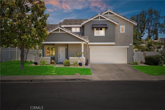 8 Chatri Cir, Lake Forest, CA 92610 - craftsman-style house with a tiled roof, an attached garage, stucco siding, and concrete driveway