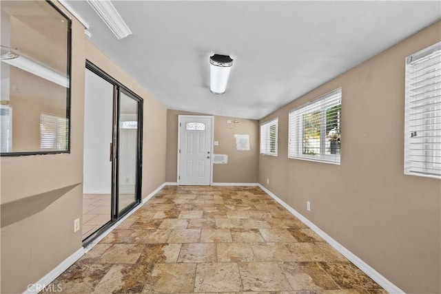 529 Hilltop, Palmdale, CA 93551 - entryway with stone tile flooring and baseboards