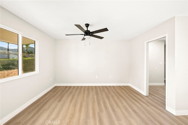 28610 Portsmouth Dr, Menifee, CA 92586 - unfurnished room featuring light wood-type flooring and ceiling fan