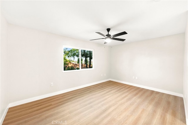 28610 Portsmouth Dr, Menifee, CA 92586 - spare room featuring light wood-type flooring and ceiling fan