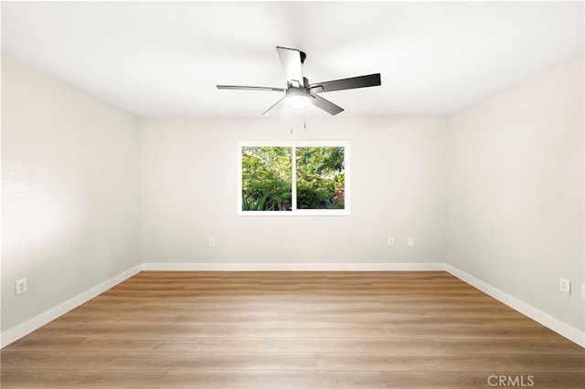 28610 Portsmouth Dr, Menifee, CA 92586 - spare room featuring a ceiling fan and light wood-type flooring