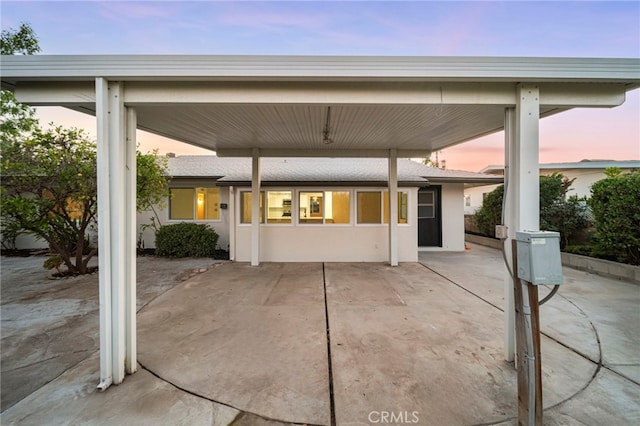28610 Portsmouth Dr, Menifee, CA 92586 - patio terrace at dusk featuring a patio area