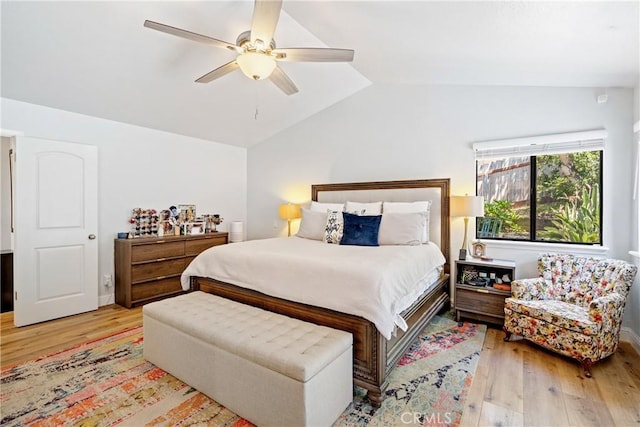 952 Margarita Ave, Grover Beach, CA 93433 - bedroom with lofted ceiling, light wood finished floors, and a ceiling fan