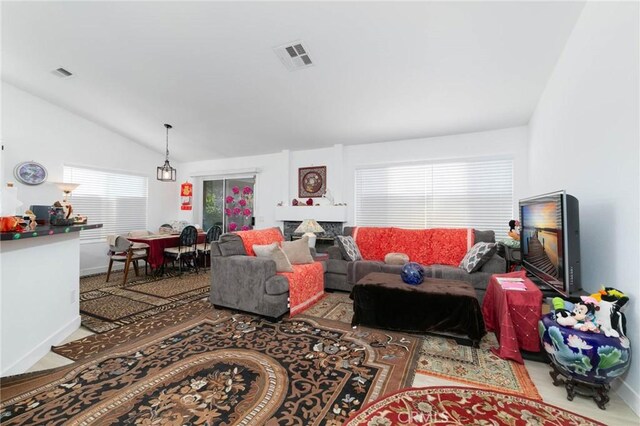 13035 Troy Ct, Victorville, CA 92395 - living area with vaulted ceiling and baseboards