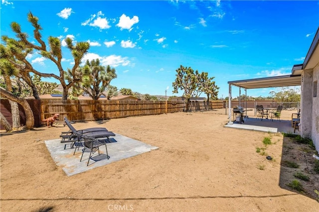 56565 Antelope Trl, Yucca Valley, CA 92284 - fenced backyard featuring a patio