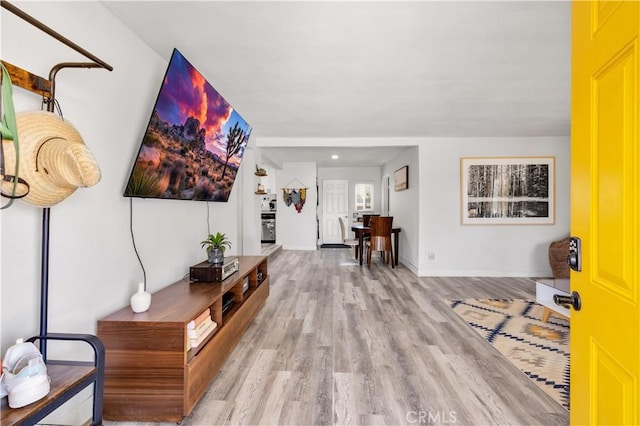 56565 Antelope Trl, Yucca Valley, CA 92284 - entryway with wood finished floors and baseboards