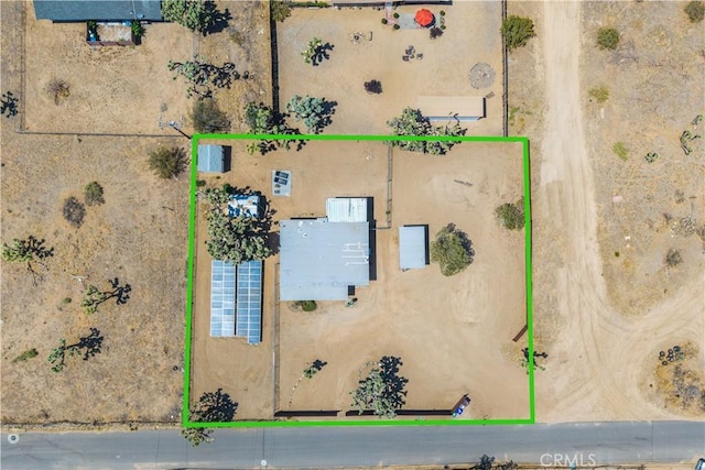 56565 Antelope Trl, Yucca Valley, CA 92284 - aerial overview of property's location featuring property boundaries highlighted