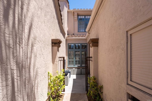 3647 Paseo Vista Famosa, Rancho Santa Fe, CA 92091 - view of exterior entry with stucco siding and a tiled roof