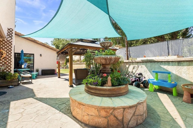 26267 Bellemore Dr, Ramona, CA 92065 - view of patio with a gazebo