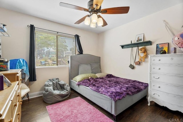 26267 Bellemore Dr, Ramona, CA 92065 - bedroom featuring wood finished floors and a ceiling fan