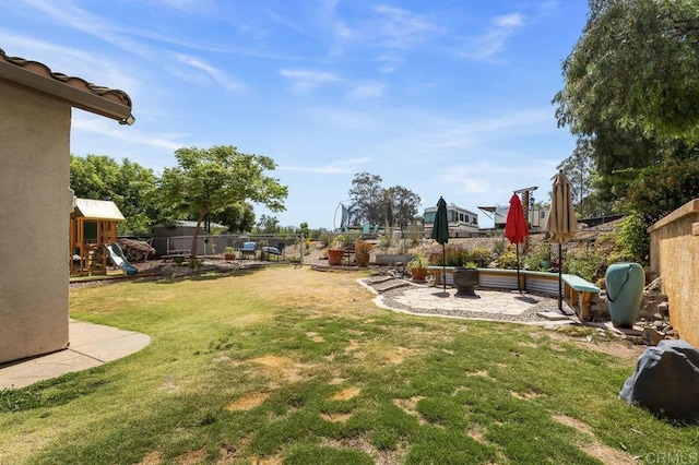 26267 Bellemore Dr, Ramona, CA 92065 - fenced backyard featuring a playground