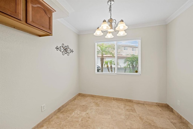 31916 Del Cielo Este Unit 38, Bonsall, CA 92003 - unfurnished room featuring a chandelier and crown molding