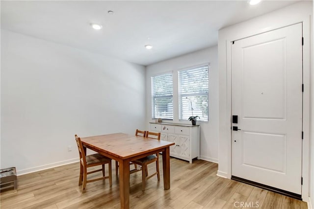 3934 Lavine Way Unit 108, Corona, CA 92883 - dining room with light wood-style floors and recessed lighting