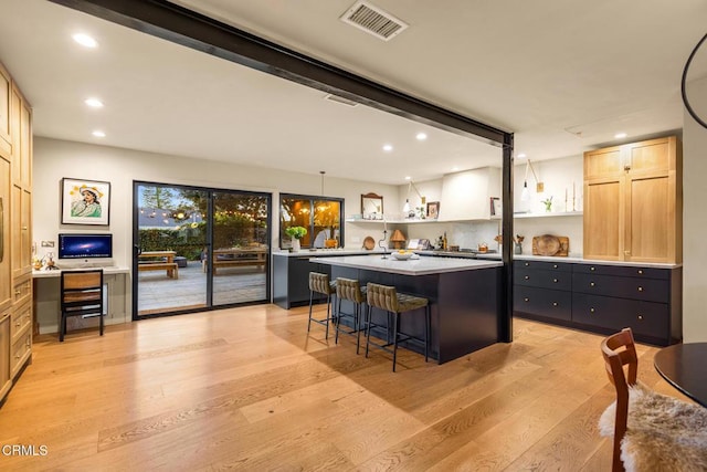 705 Alomar St, Ojai, CA 93023 - bar with light wood-style flooring and recessed lighting