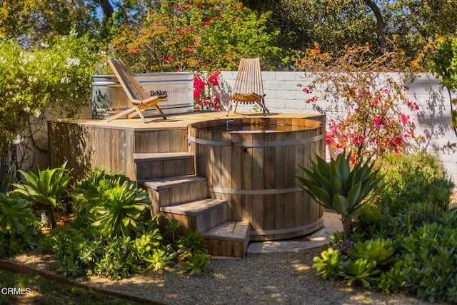 705 Alomar St, Ojai, CA 93023 - view of yard with a hot tub