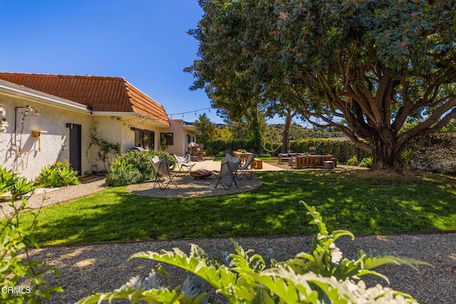 705 Alomar St, Ojai, CA 93023 - view of grassy yard with a patio