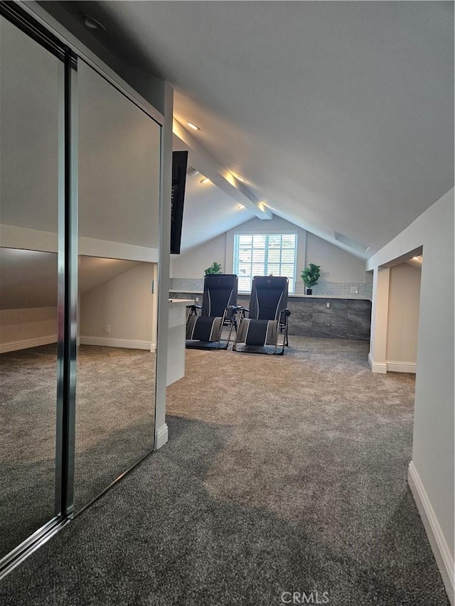 2774 Sawtelle Blvd, Los Angeles, CA 90064 - carpeted office space featuring vaulted ceiling and baseboards