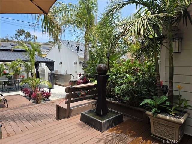 2774 Sawtelle Blvd, Los Angeles, CA 90064 - deck with a gazebo and outdoor dining area