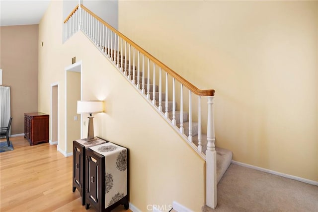 33087 Corte Ganso, Temecula, CA 92592 - staircase with a high ceiling and wood finished floors