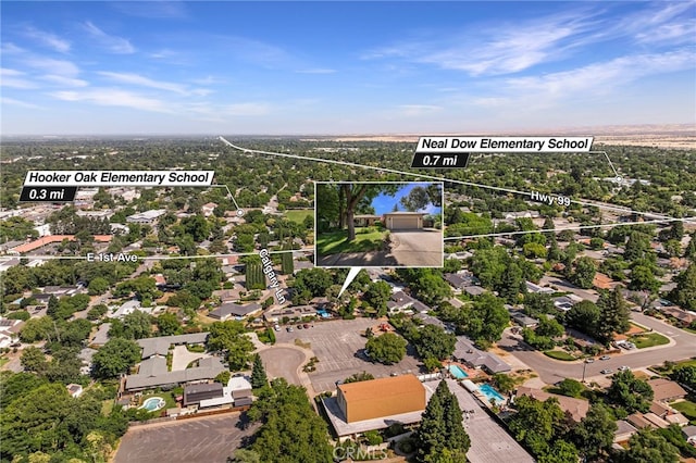 7 Calgary Ln, Chico, CA 95926 - aerial perspective of suburban area featuring property boundaries highlighted