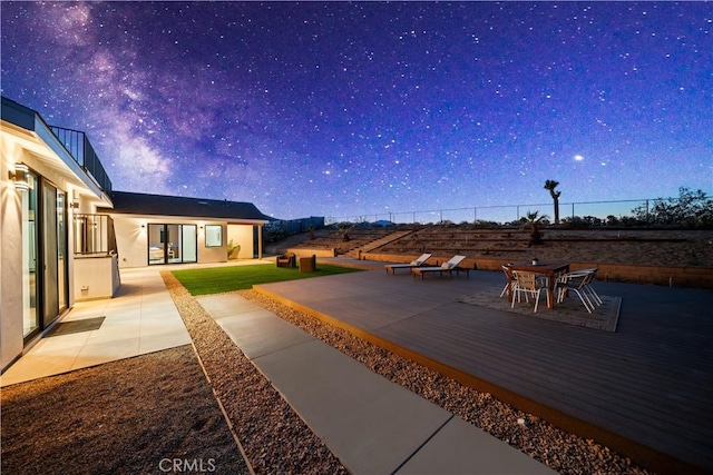 62290 Crestview Dr, Joshua Tree, CA 92252 - view of patio / terrace with a wooden deck