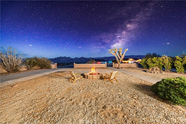 62290 Crestview Dr, Joshua Tree, CA 92252 - view of front of home with an outdoor fire pit