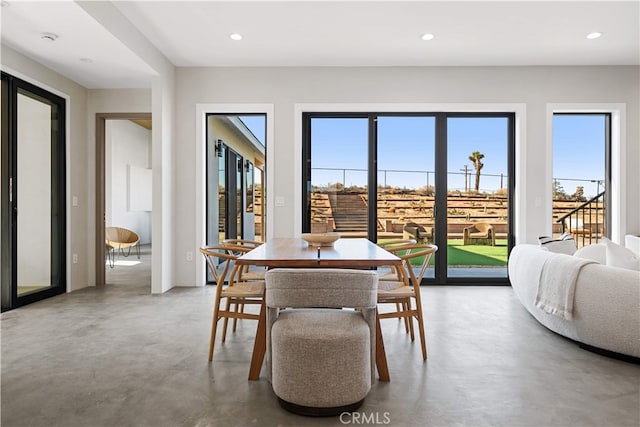 62290 Crestview Dr, Joshua Tree, CA 92252 - dining room featuring concrete flooring and recessed lighting