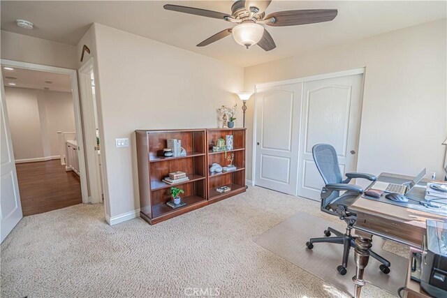 26511 Brooks Cir, Stevenson Ranch, CA 91381 - office space featuring carpet floors and ceiling fan