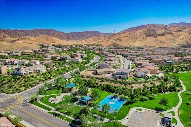 2753 Hornbeam Rd, Palmdale, CA 93551 - aerial overview of property's location with nearby suburban area and a mountain backdrop