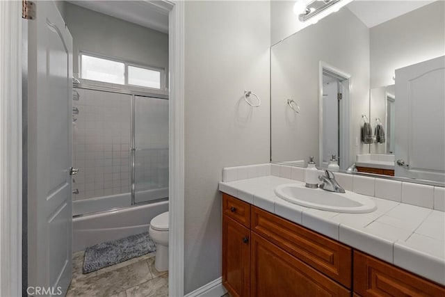 2175 Lester Ave, Clovis, CA 93619 - bathroom with vanity and shower / bath combination with glass door