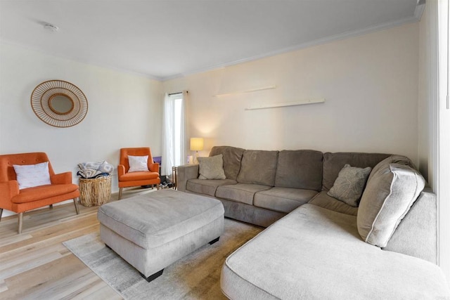 17119 W Bernardo Dr Unit 105, San Diego, CA 92127 - living room featuring crown molding and light wood-style flooring