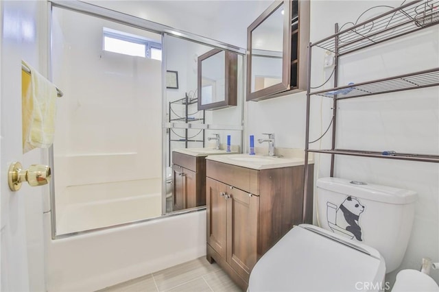 12818 Ramsey Dr, La Mirada, CA 90638 - bathroom featuring vanity and combined bath / shower with glass door