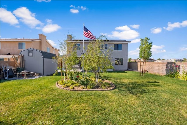 4604 Trojan Ct, Lancaster, CA 93536 - back of house featuring a storage shed and stucco siding