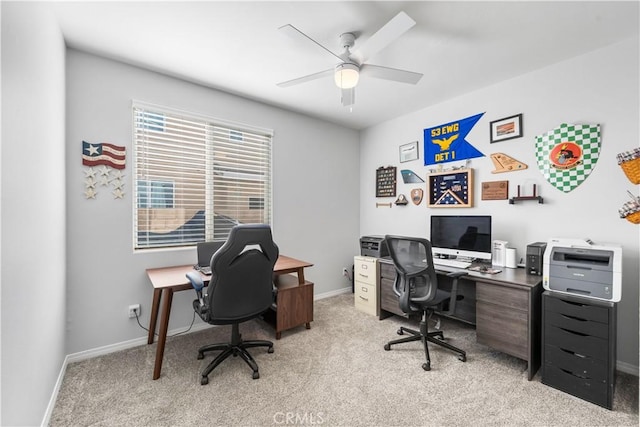 4604 Trojan Ct, Lancaster, CA 93536 - office area with light colored carpet and ceiling fan