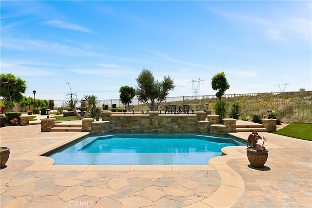 5156 Branding Iron Pl, Rancho Cucamonga, CA 91739 - view of swimming pool featuring a patio and a fenced backyard