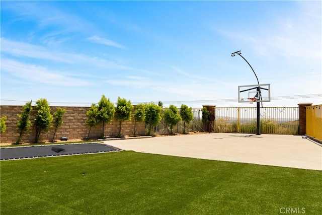 5156 Branding Iron Pl, Rancho Cucamonga, CA 91739 - view of basketball court featuring a fenced backyard and basketball court