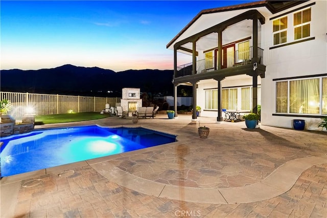 5156 Branding Iron Pl, Rancho Cucamonga, CA 91739 - view of pool with a patio area and a mountain view