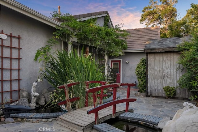 12528 Sonora Way, Victorville, CA 92392 - deck at dusk with a patio