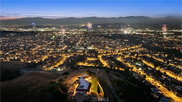 18555 Fieldbrook St, Rowland Heights, CA 91748 - aerial view of property's location with a mountain backdrop