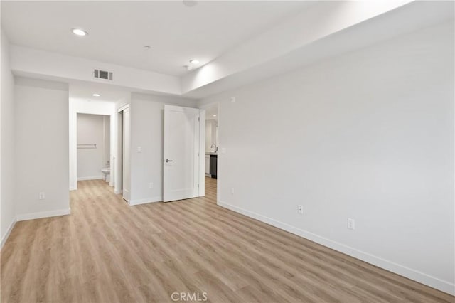 419 N Chandler Ave Unit 520, Monterey Park, CA 91754 - unfurnished bedroom with light wood-type flooring, recessed lighting, and ensuite bathroom